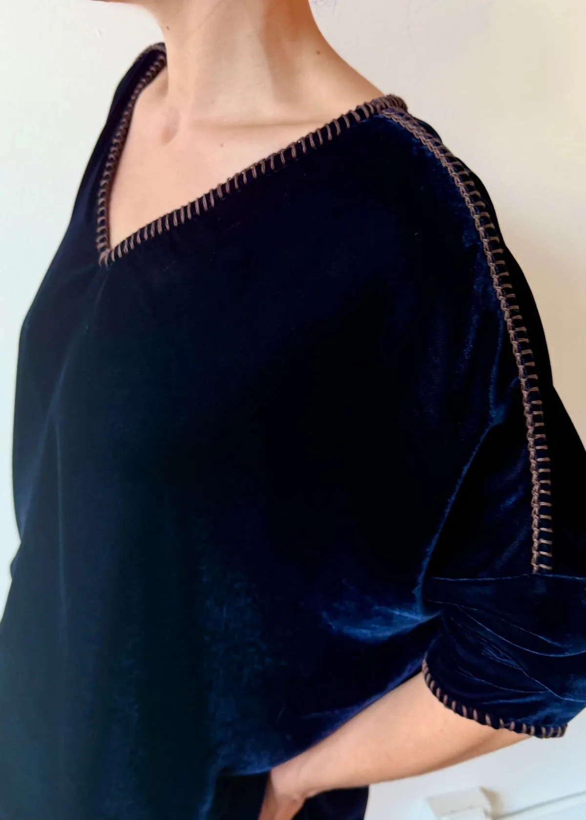 Velvet Long Sleeve Praia Tunic sold by Flora Animalia product image thumbnail 3