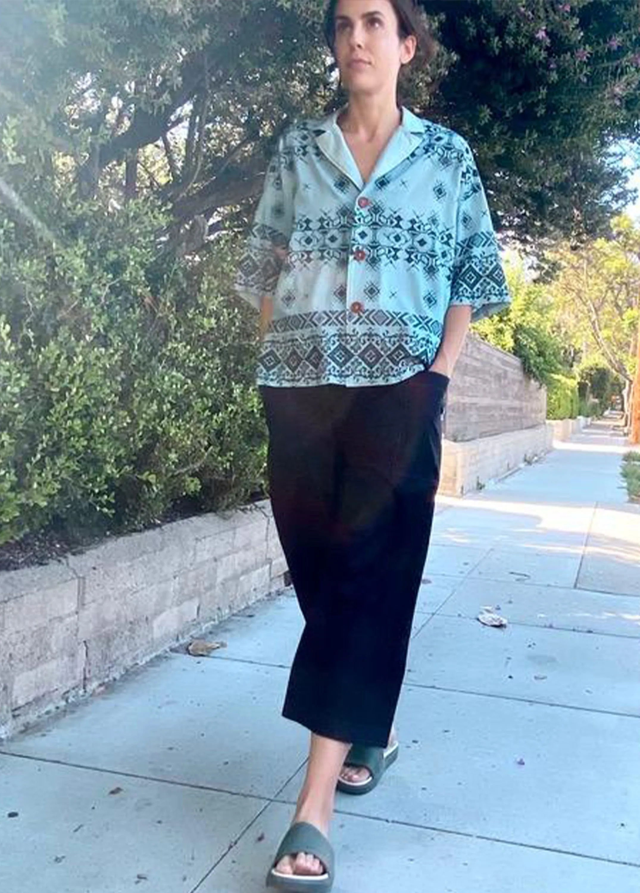 Over Dyed Artist Shirt - Embroidered Cotton Voile sold by Flora Animalia product image thumbnail 5