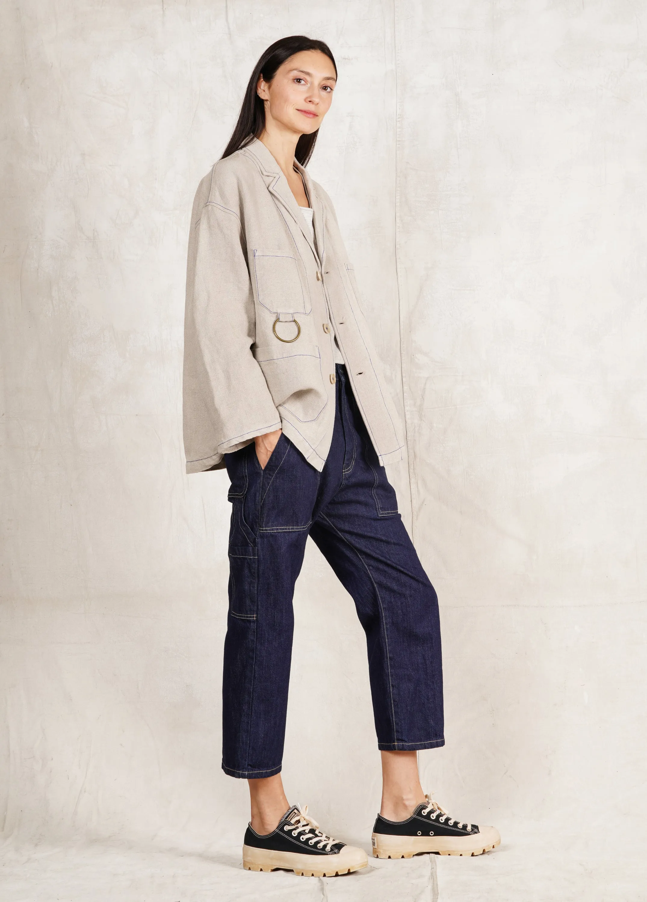 Linen Worker's Jacket sold by Flora Animalia product image thumbnail 2