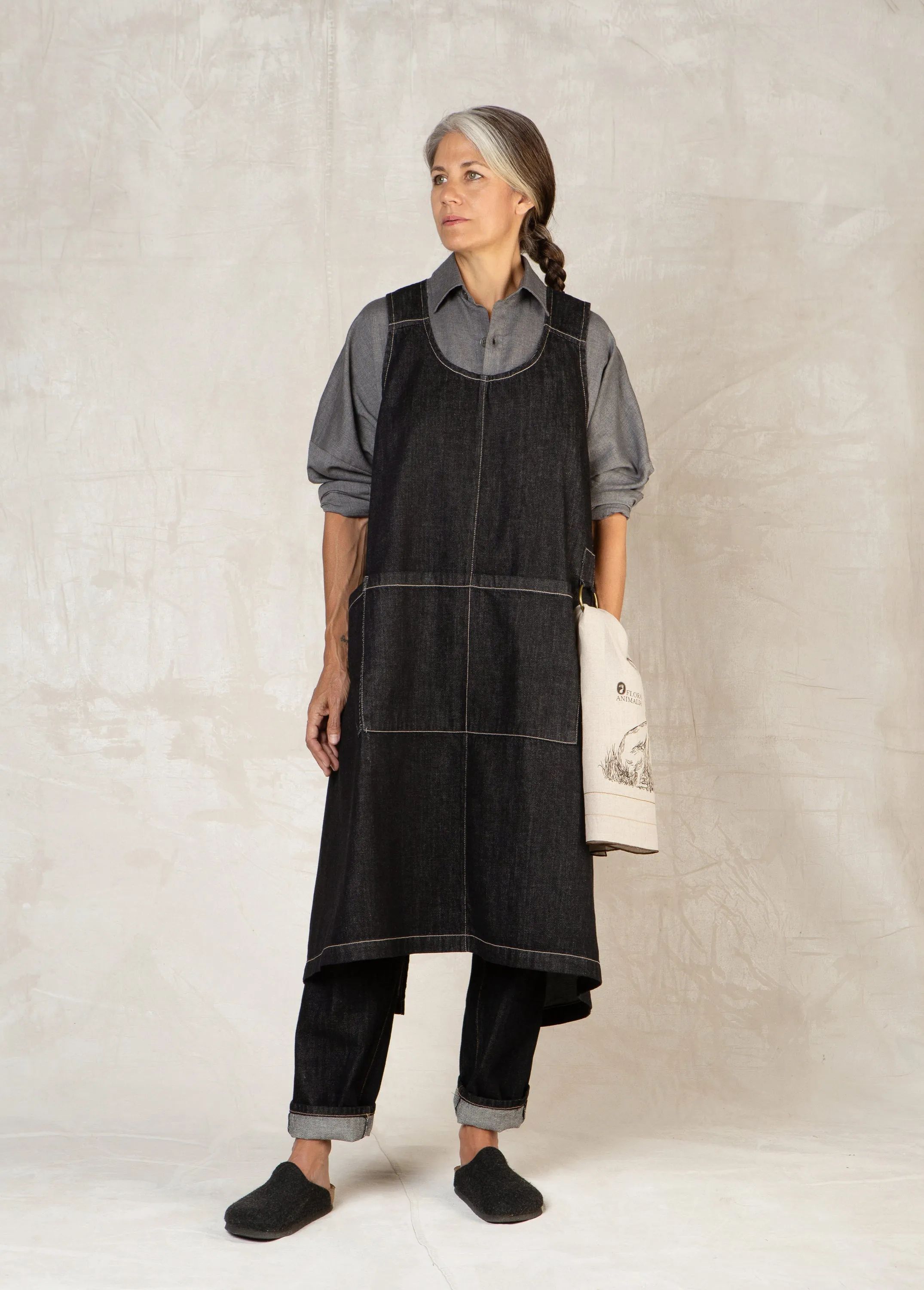 Denim Harvest Apron sold by Flora Animalia product image thumbnail 4