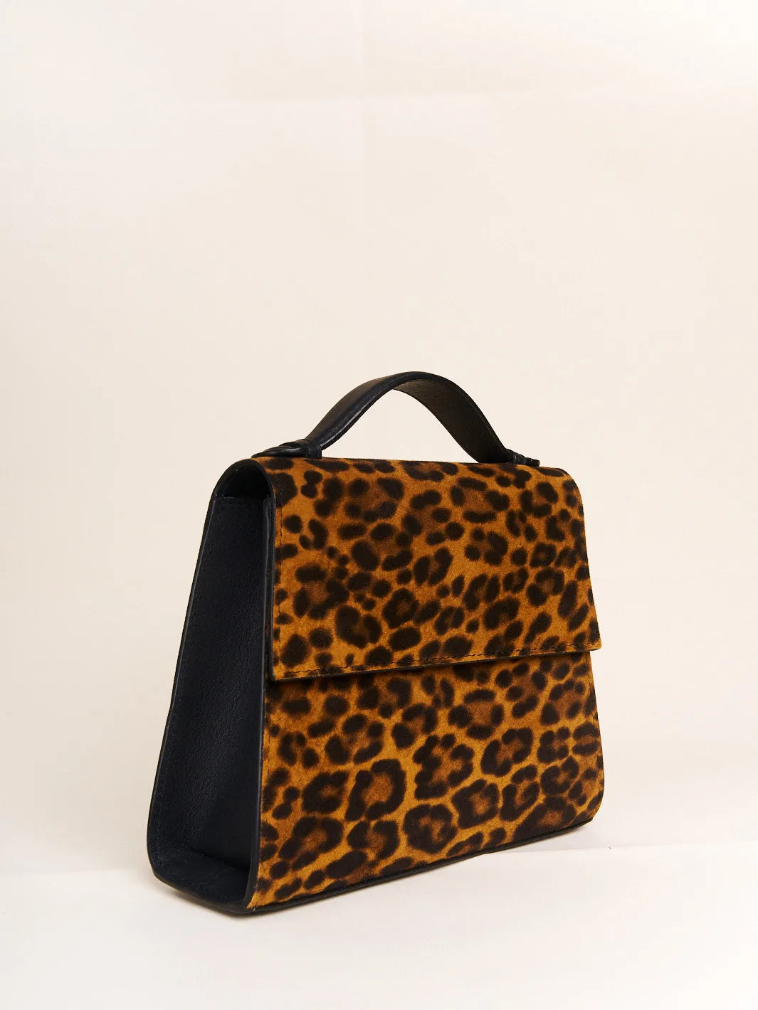 The Small Top Handle in Leopard Suede sold by Hunting Season product image thumbnail 3