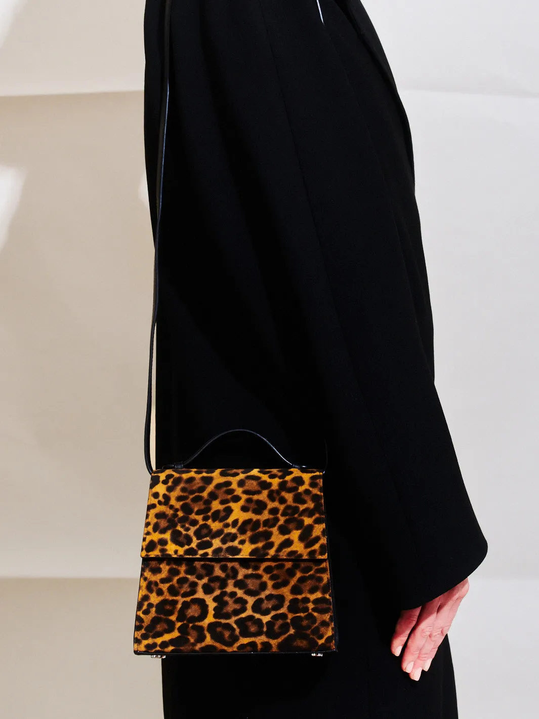 The Small Top Handle in Leopard Suede sold by Hunting Season product image thumbnail 4