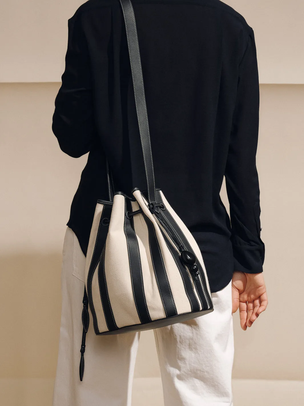 The Extra Large Drawstring in Striped Canvas sold by Hunting Season product image thumbnail 2