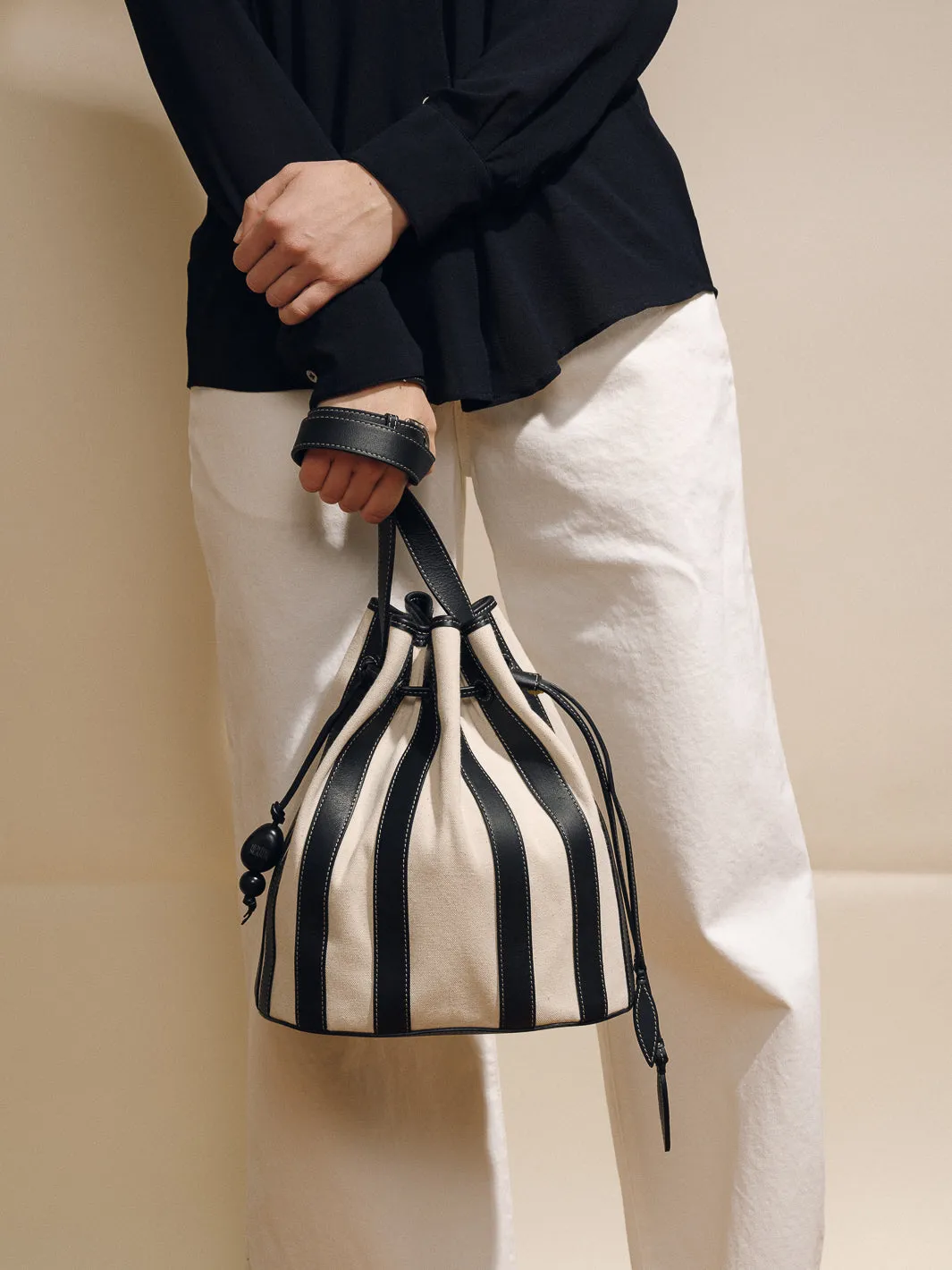 The Extra Large Drawstring in Striped Canvas sold by Hunting Season product image thumbnail 4