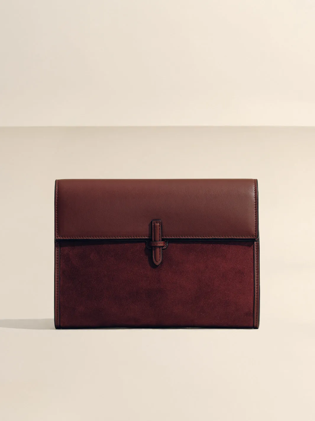 The Large Soft Clutch in Suede sold by Hunting Season