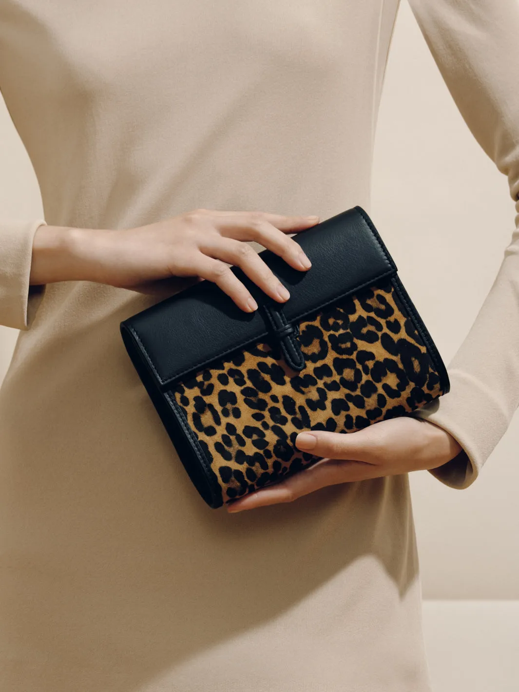 The Small Soft Clutch in Leopard Suede sold by Hunting Season product image thumbnail 5