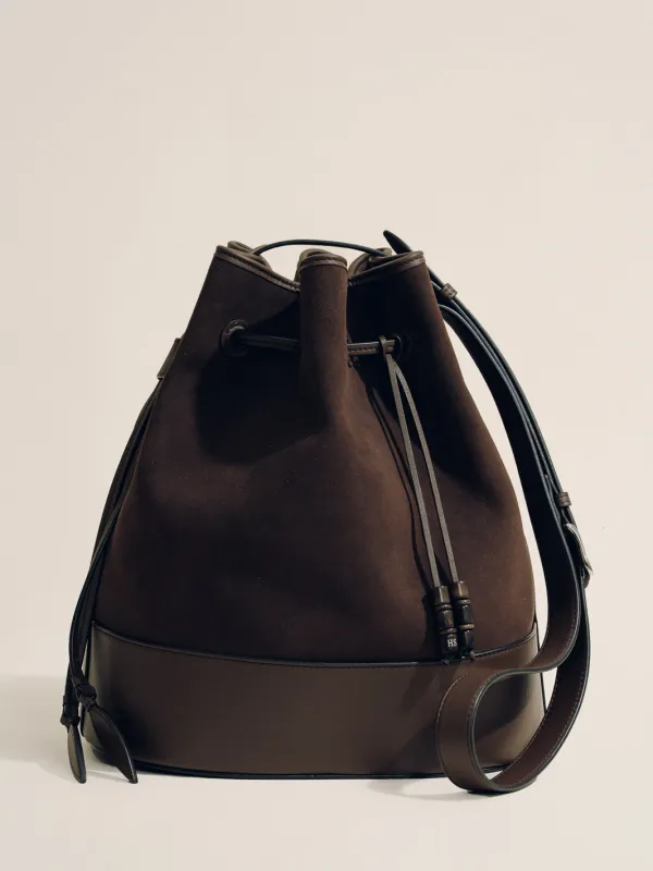 The Extra Large Drawstring in Suede sold by Hunting Season