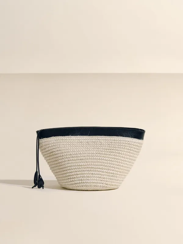 The Medium Zip Clutch in Handwoven Fique made by Hunting Season