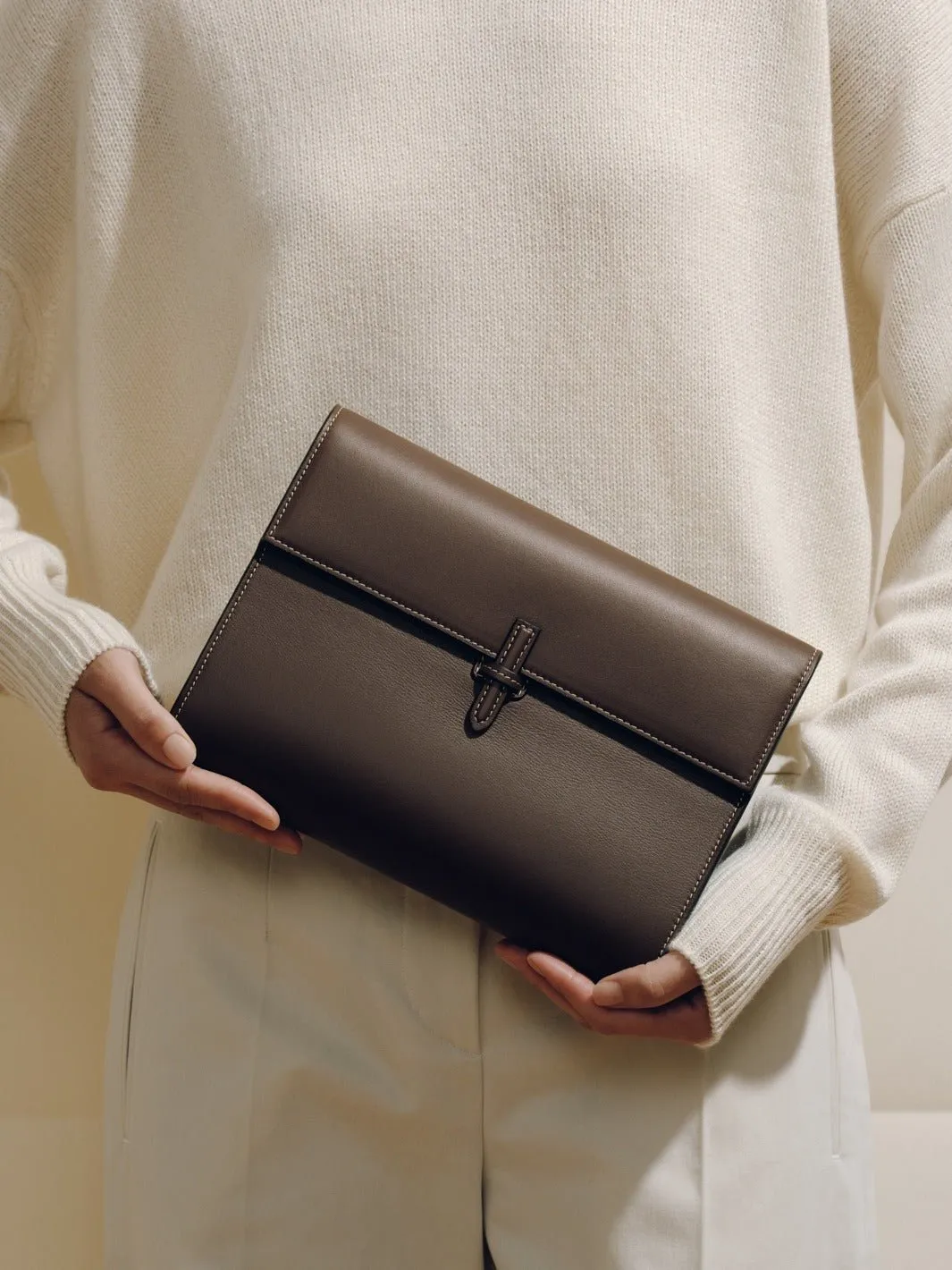The Large Soft Clutch in Nappa sold by Hunting Season product image thumbnail 5