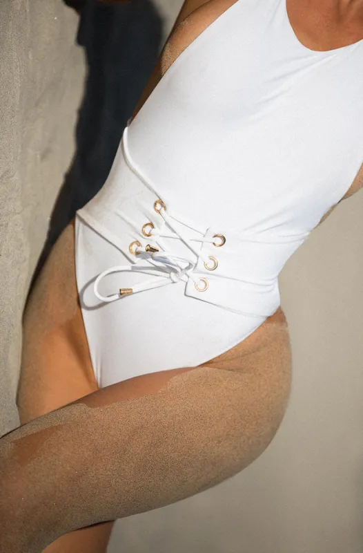 Gaia Corset Monokini sold by Ivy Swimwear