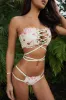 Flora in Cherry Lace Bottoms sold by Ivy Swimwear