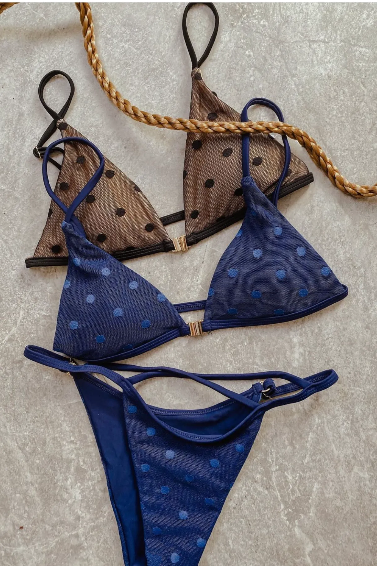 Chloe in Black Polka Dot Bottoms sold by Ivy Swimwear product image thumbnail 5