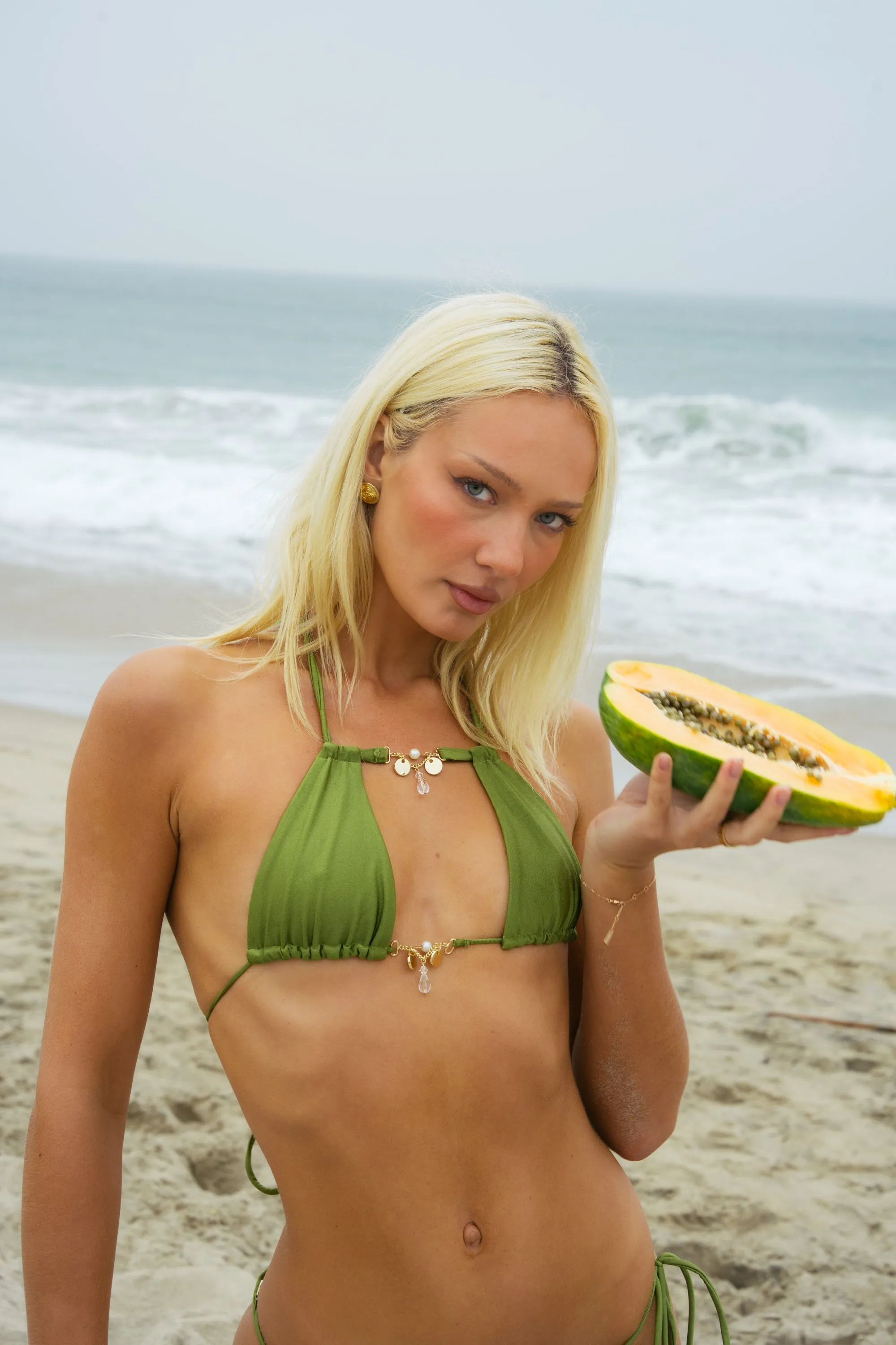 Faye in Olive Top sold by Ivy Swimwear product image thumbnail 2