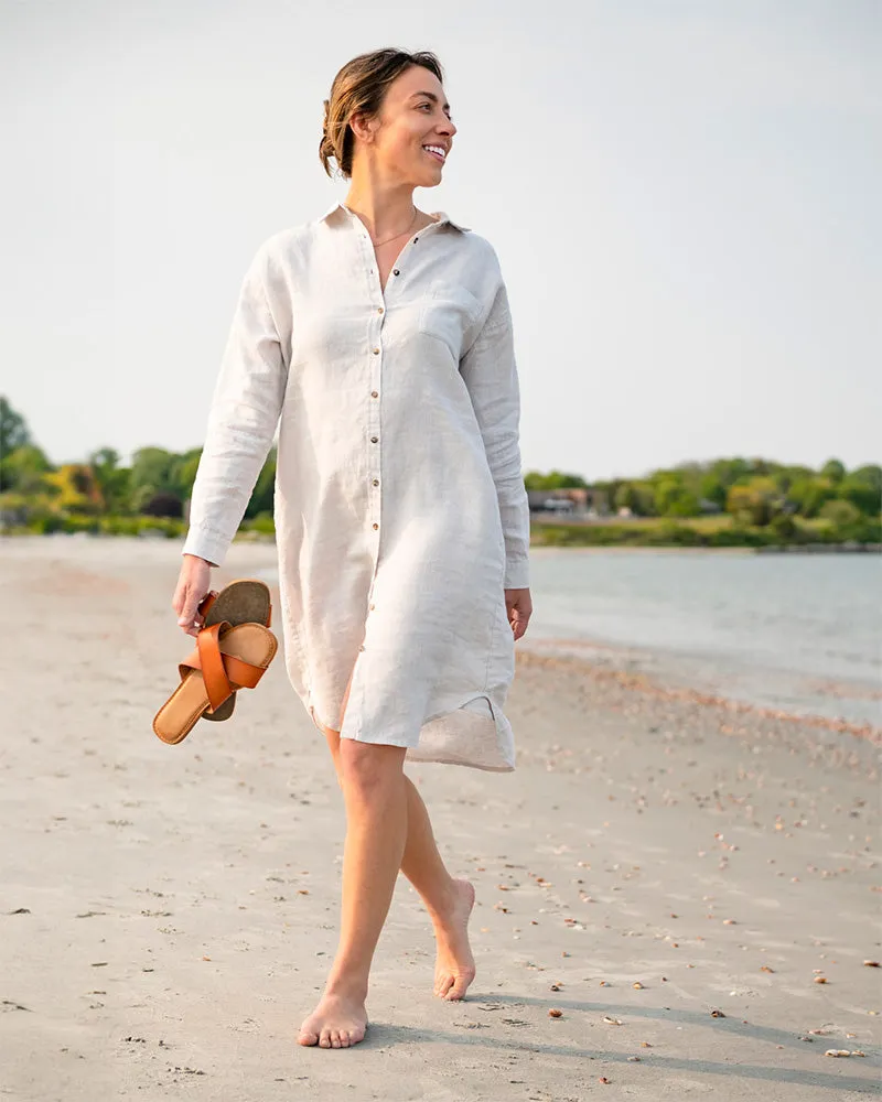 Coastal Linen Shirt Dress sold by Line in the Sand product image thumbnail 4