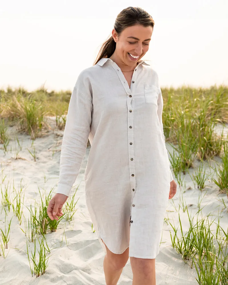 Coastal Linen Shirt Dress sold by Line in the Sand product image thumbnail 3