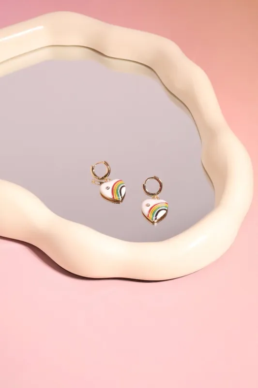 Over the Rainbow Charm Dangle Earrings sold by Mulberry and Grand