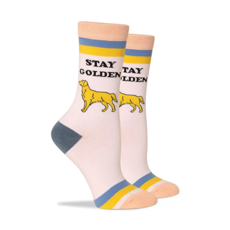 Stay Golden Socks sold by Mulberry and Grand