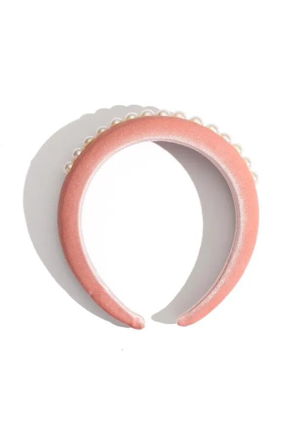 Pearl Crown Velvet Headband sold by Mulberry and Grand product image thumbnail 2