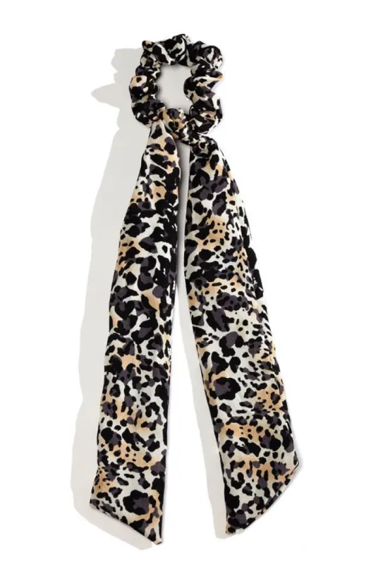 Animal Print Scarf Scrunchie sold by Mulberry and Grand
