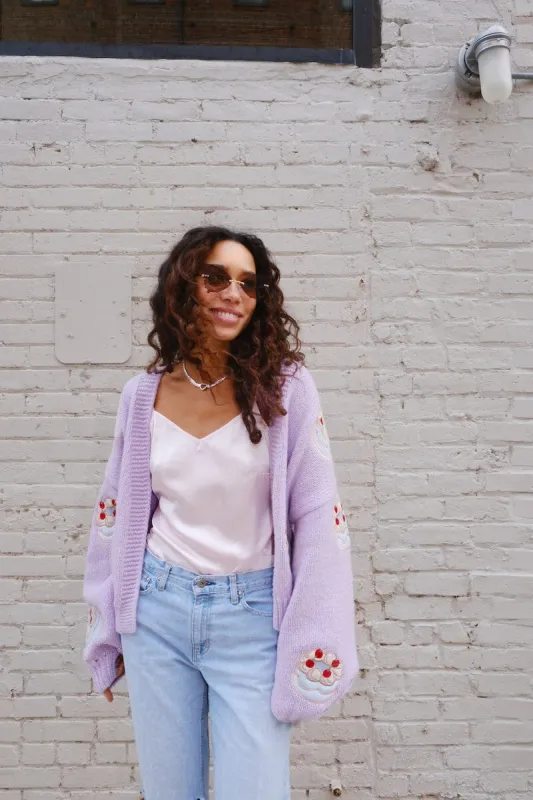 Eat Cake Puff Cardigan sold by Mulberry and Grand