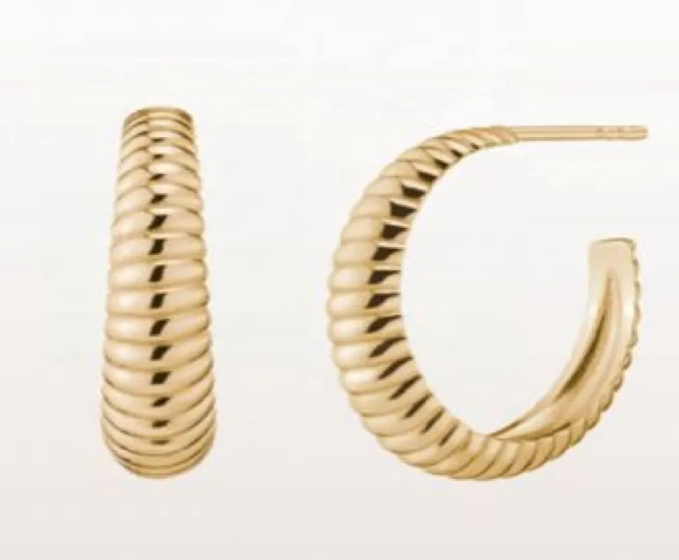 Rhea Sterling Silver Hoop Earrings sold by Mulberry and Grand