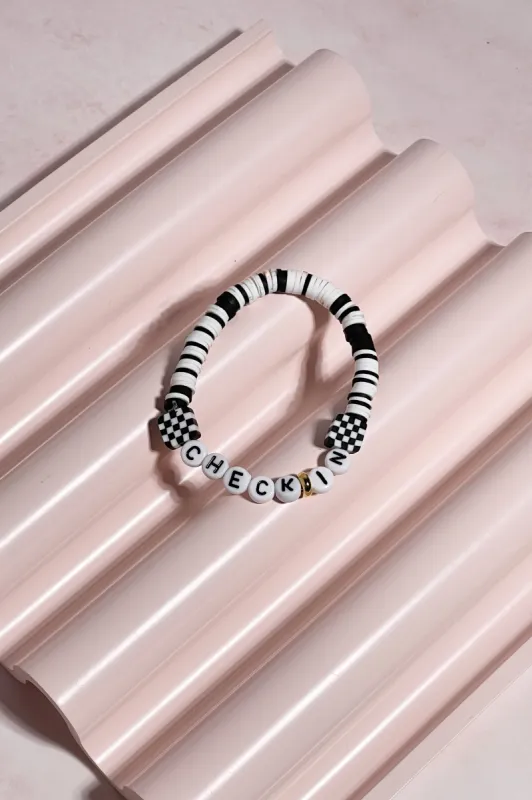 Check In Inspirational Beaded Bracelet sold by Mulberry and Grand