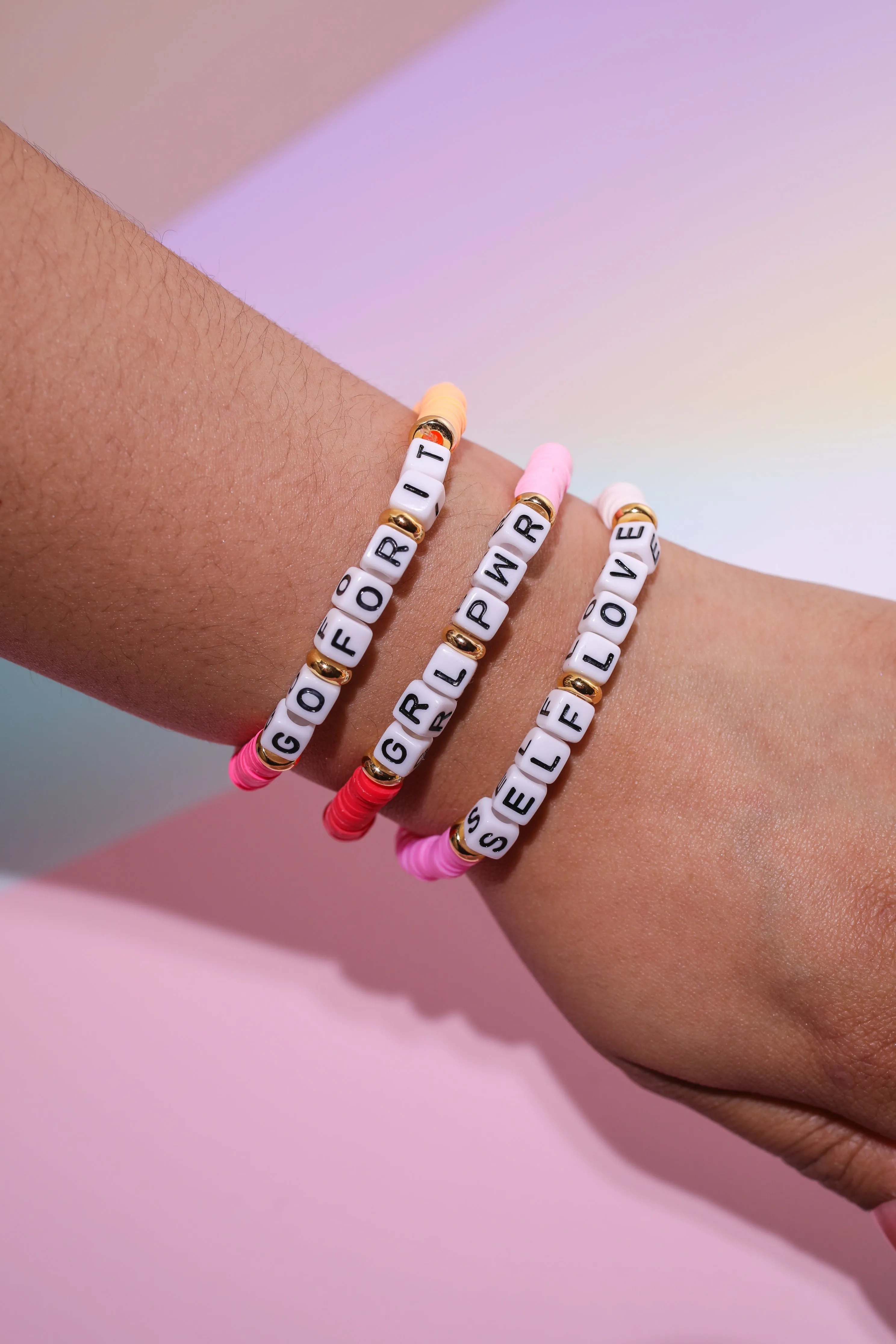Go For It Inspirational Beaded Bracelet sold by Mulberry and Grand product image thumbnail 2
