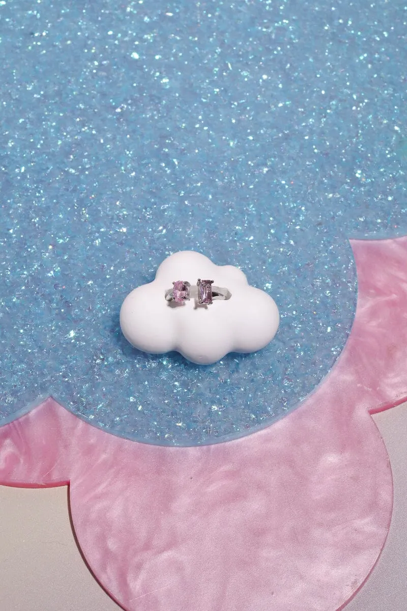 Open Crystal Midi Ring in Silver sold by Mulberry and Grand product image thumbnail 4