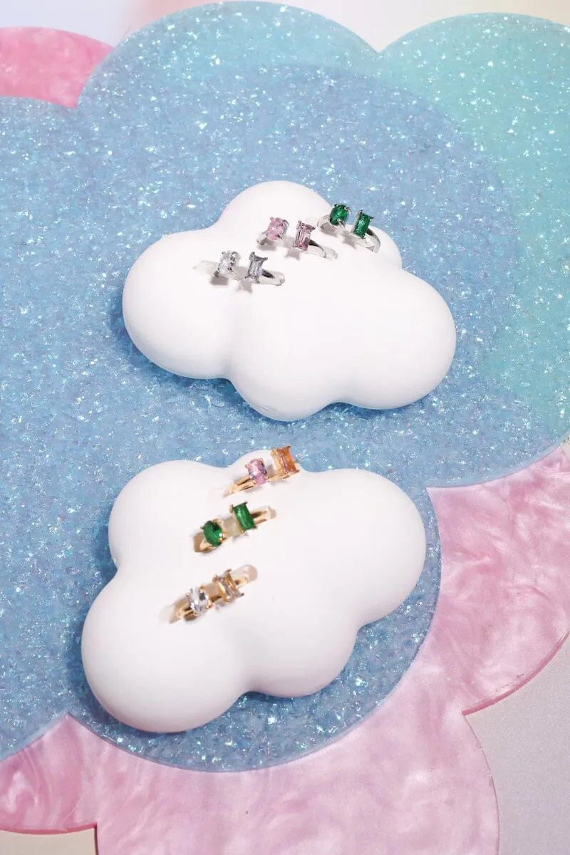 Open Crystal Midi Ring in Silver sold by Mulberry and Grand product image thumbnail 2