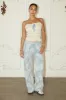 Iris Sandy Blue Lace Pants sold by Mulberry and Grand