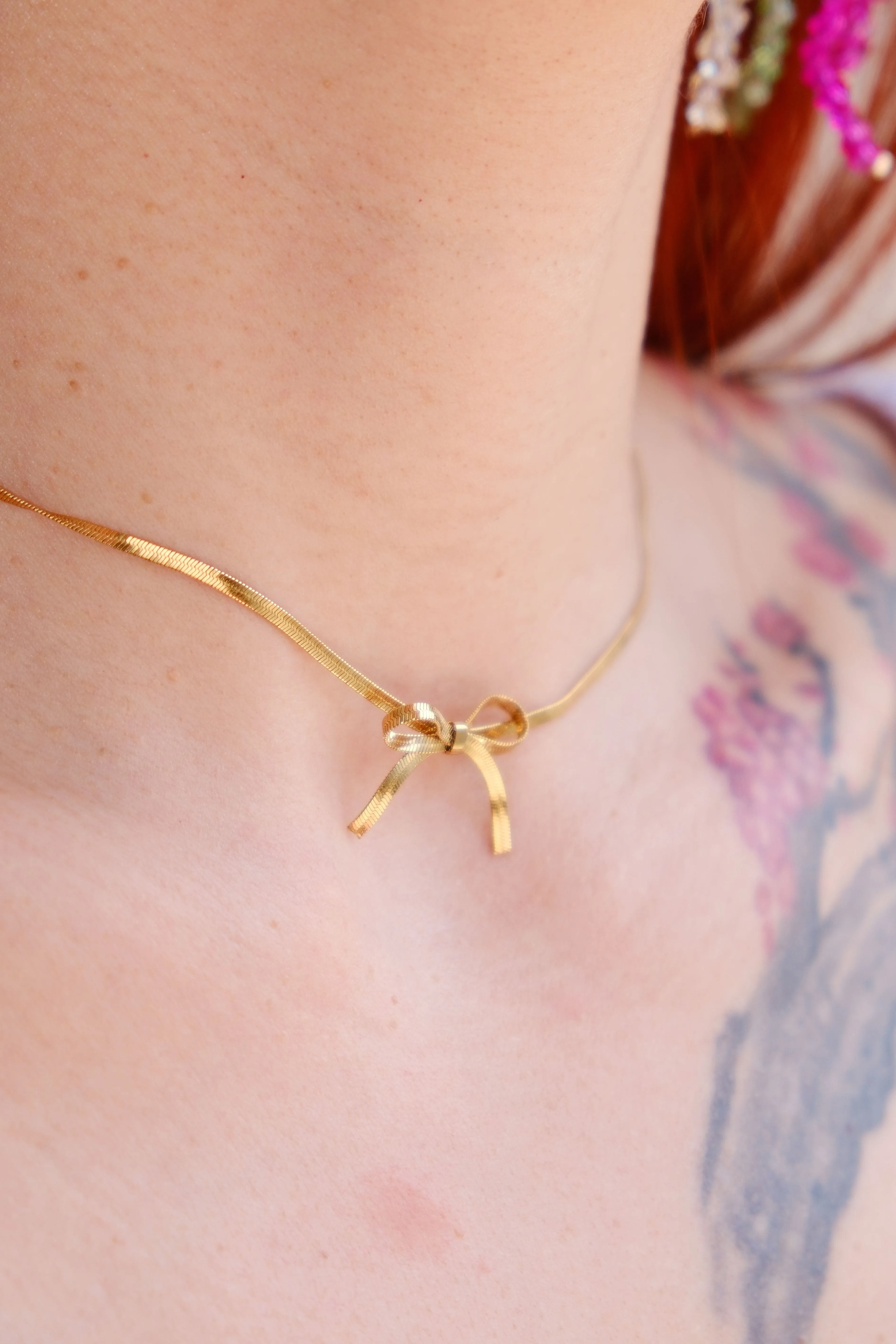 Maia Bow Choker Necklace sold by Mulberry and Grand product image thumbnail 2