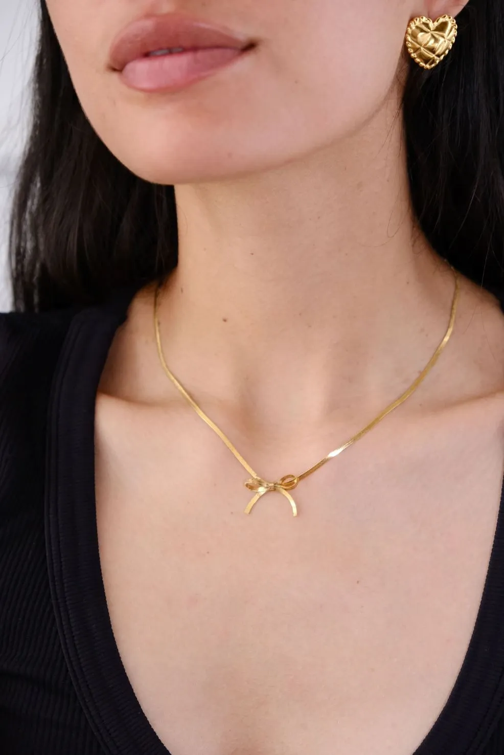 Maia Bow Choker Necklace sold by Mulberry and Grand
