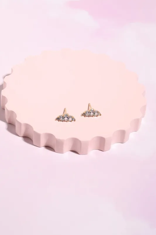 Marella Crystal Cluster Sterling Silver Stud Earrings sold by Mulberry and Grand