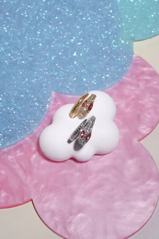 Pink Snake Stacking Ring sold by Mulberry and Grand