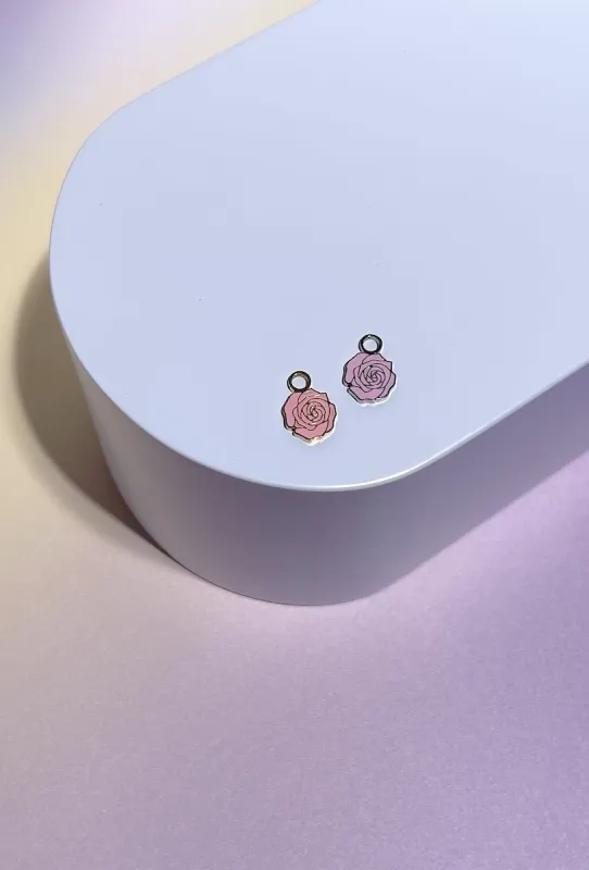 Rose Enamel Dangle Charm sold by Mulberry and Grand