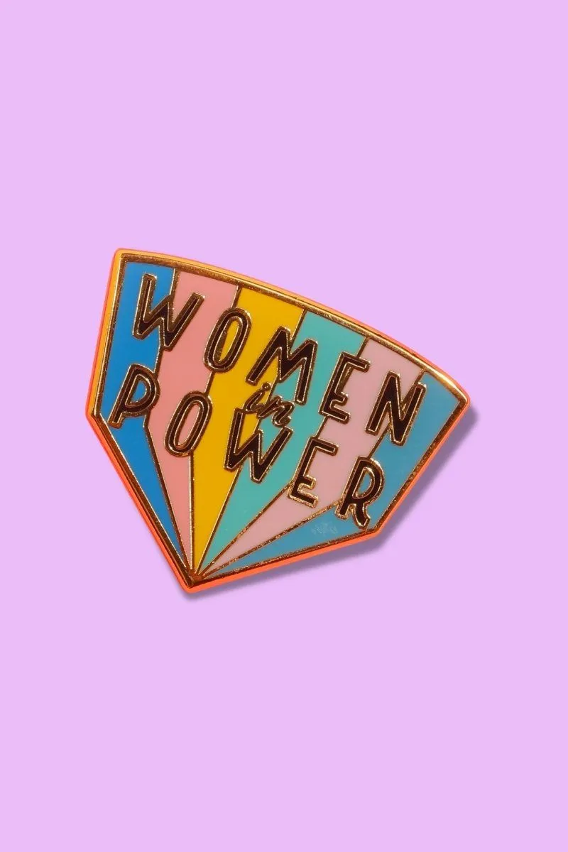Women in Power Enamel Pin sold by Mulberry and Grand
