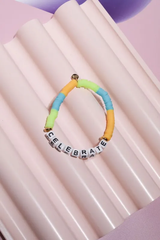 Celebrate Inspirational Beaded Bracelet sold by Mulberry and Grand