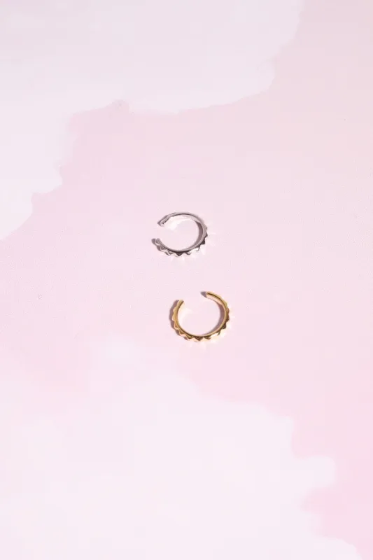 Studded Sterling Silver Ear Cuff sold by Mulberry and Grand