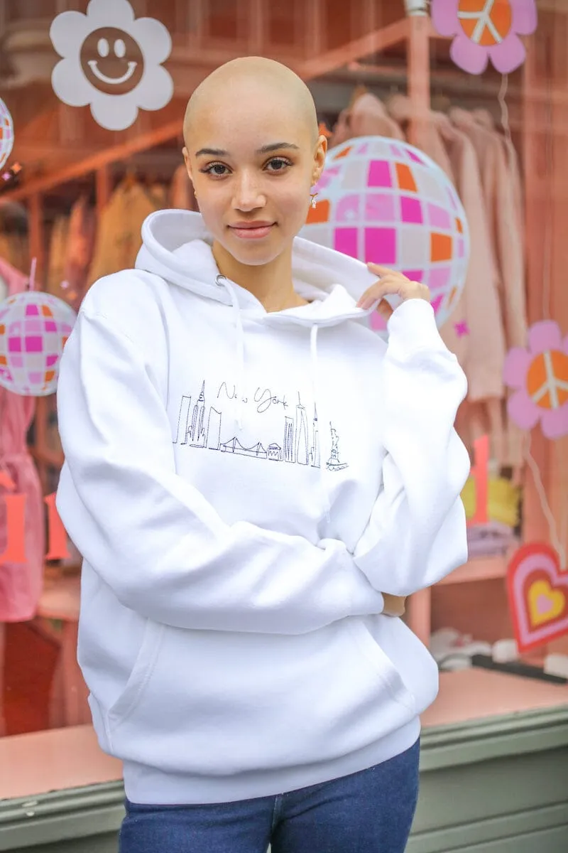 New York Skyline Embroidered Hoodie sold by Mulberry and Grand product image thumbnail 3