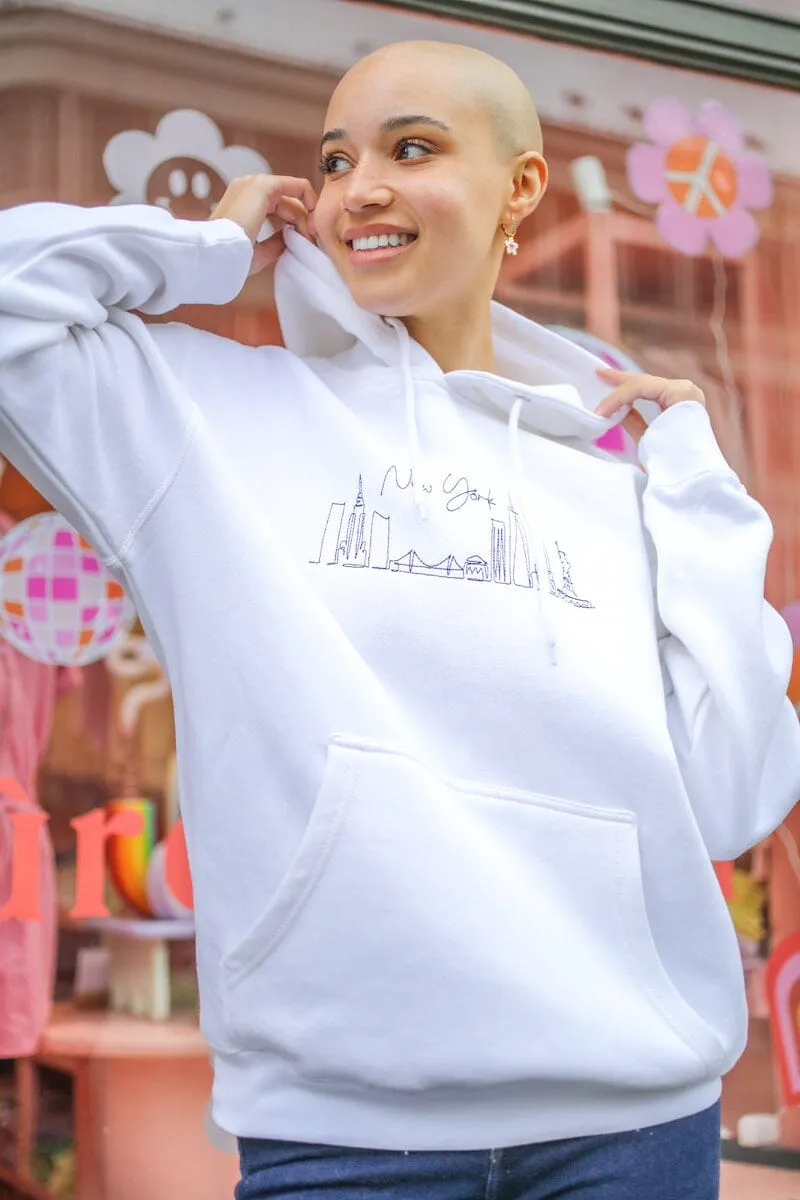 New York Skyline Embroidered Hoodie sold by Mulberry and Grand product image thumbnail 2