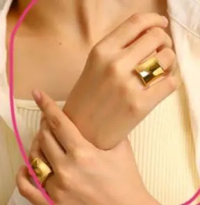 Gold Cuff Stacking Ring sold by Mulberry and Grand