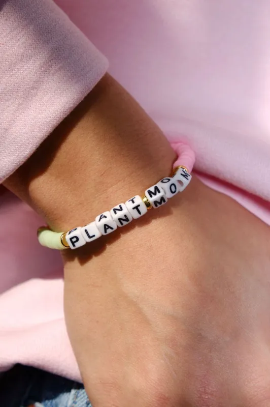 Plant Mom Inspirational Beaded Bracelet sold by Mulberry and Grand