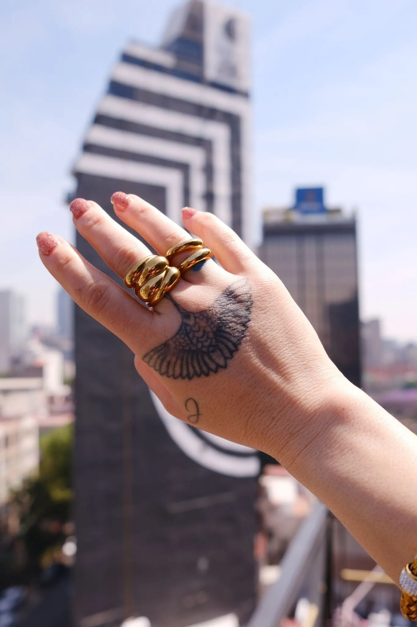 Willa Chunky Layered Stacking Ring sold by Mulberry and Grand