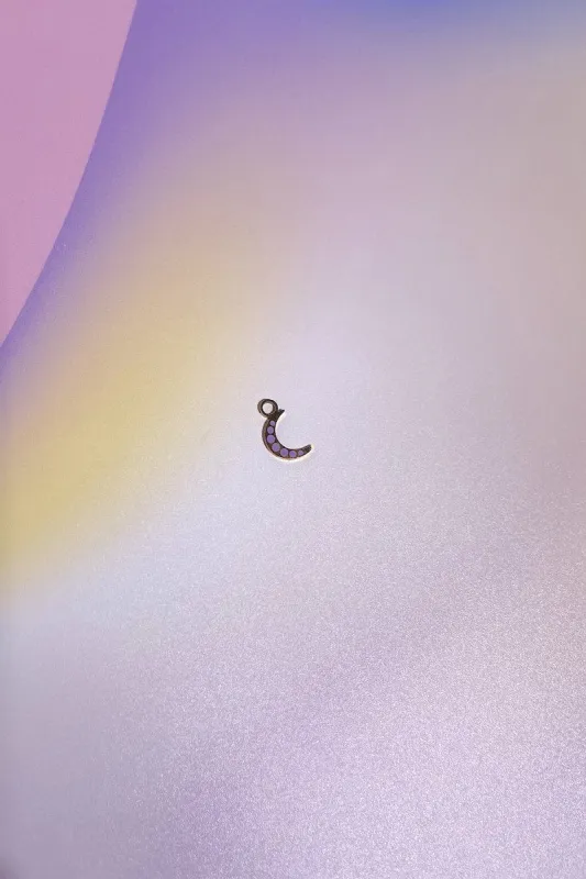 Moon Enamel Dangle Charm sold by Mulberry and Grand
