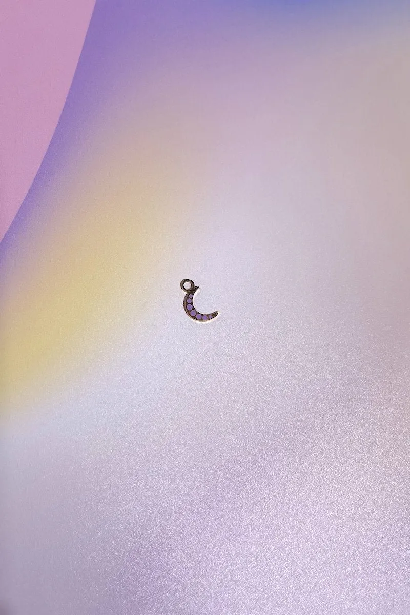 Moon Enamel Dangle Charm sold by Mulberry and Grand