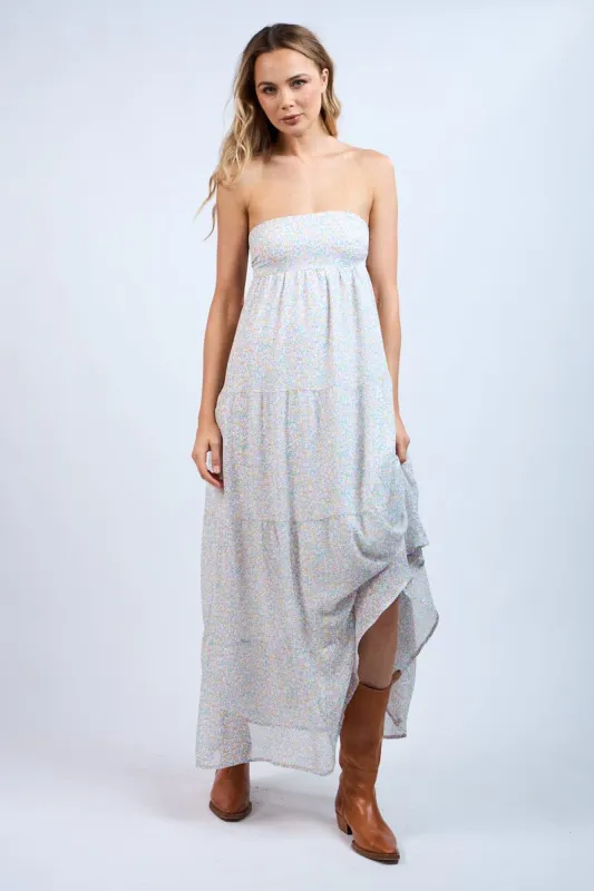Solly Floral Tiered Maxi Dress sold by Mulberry and Grand