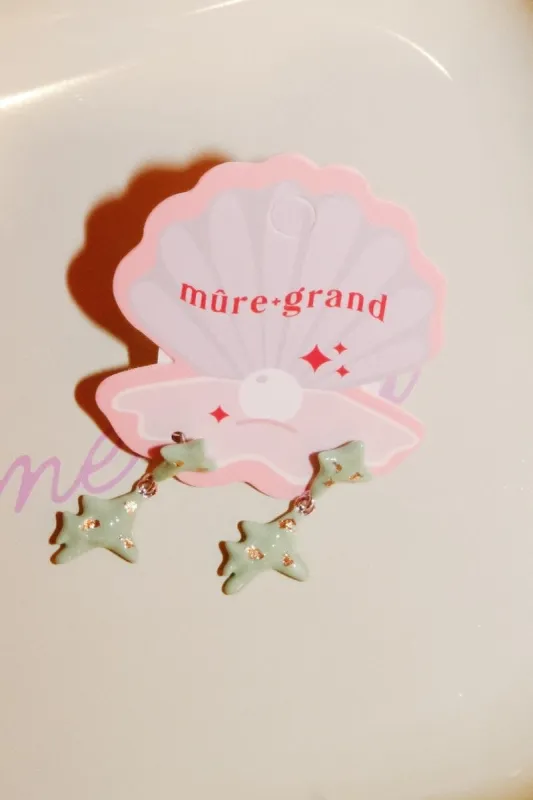 Astrid Painted Enamel Charm Dangle Earrings sold by Mulberry and Grand