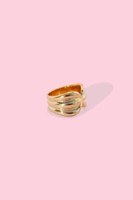 Hailey Pinched Stacking Ring sold by Mulberry and Grand
