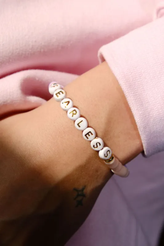 Fearless Inspirational Beaded Bracelet sold by Mulberry and Grand