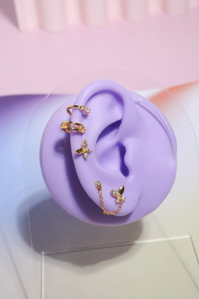 Butterfly Crystal Sterling Silver Earring Set sold by Mulberry and Grand product image thumbnail 2